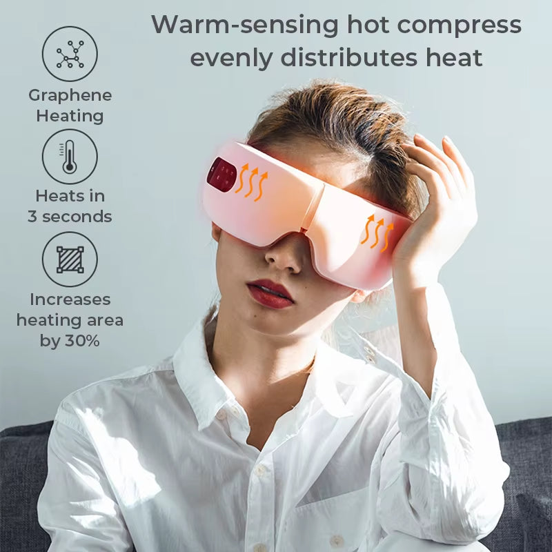 4D Smart Airbag Eye Massage Vibration Eye Care Massager Compress Bluetooth Music Eye Relax Fatigue Dark Circles Remove Massager