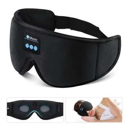 3D Eye Mask Music Play Sleeping Headphones with Built-In HD Speaker Mask for Sleep Headphones Bluetooth