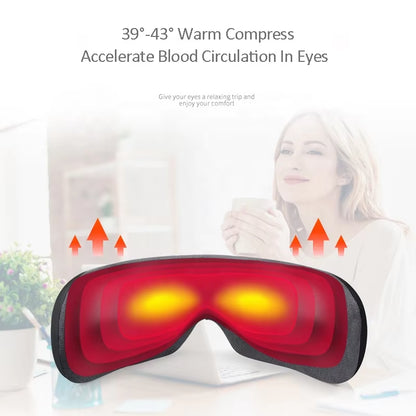 Hot Selling Portable Eye Massager Machine with Heat Compress Comfortable Relieves Fatigue Wireless Eye Massager Smart Vibration